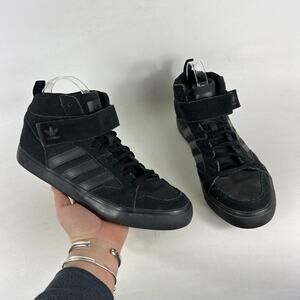adidas Varial II MID Sneaker Mens 8.5 Black Suede athletic Basketball Shoes